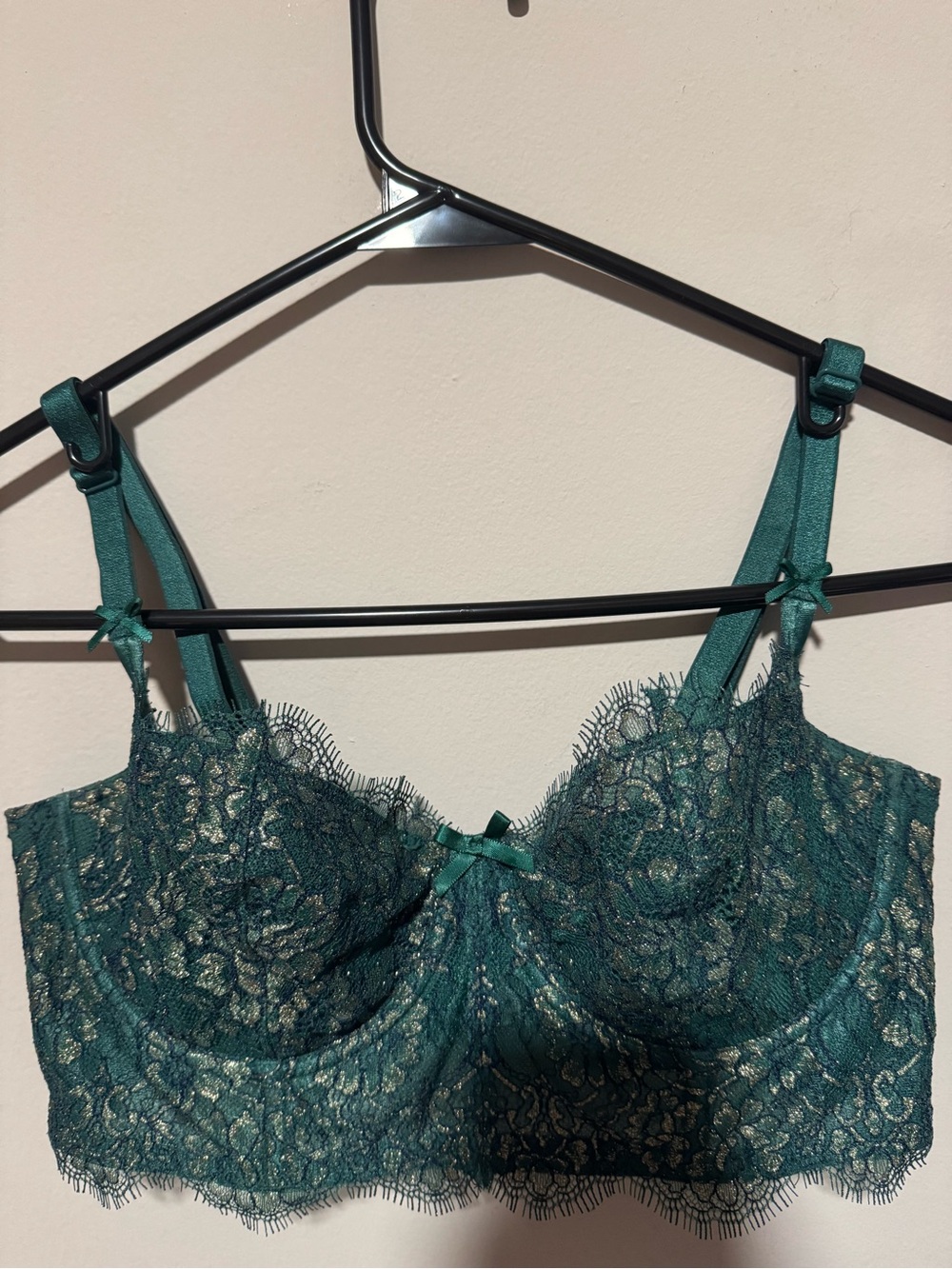 Victoria’s Secret Dream, angel bustier uplift longline lease with metallic bra